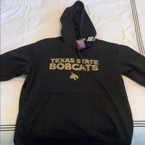 Black Dry-fit Adidas Texas State Hoodie NWT